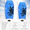 Blue Bodyboard for Surfing with Leash, Leash Wristband, and Durable Construction